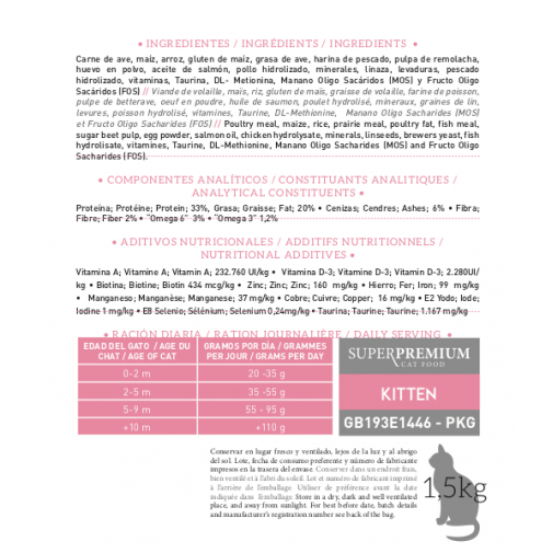 Yerbero Nature Kitten Pienso Superpremium para Gatitos