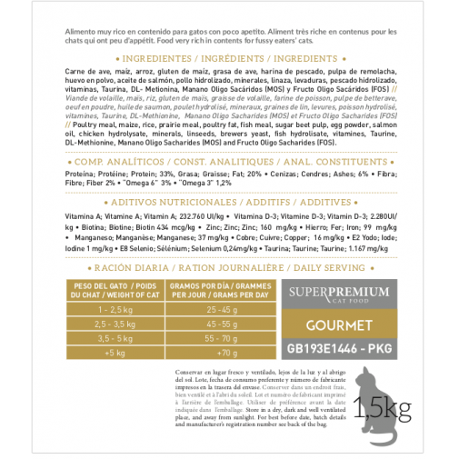 Yerbero Nature Gourmet pienso calidad superpremium  para gatos