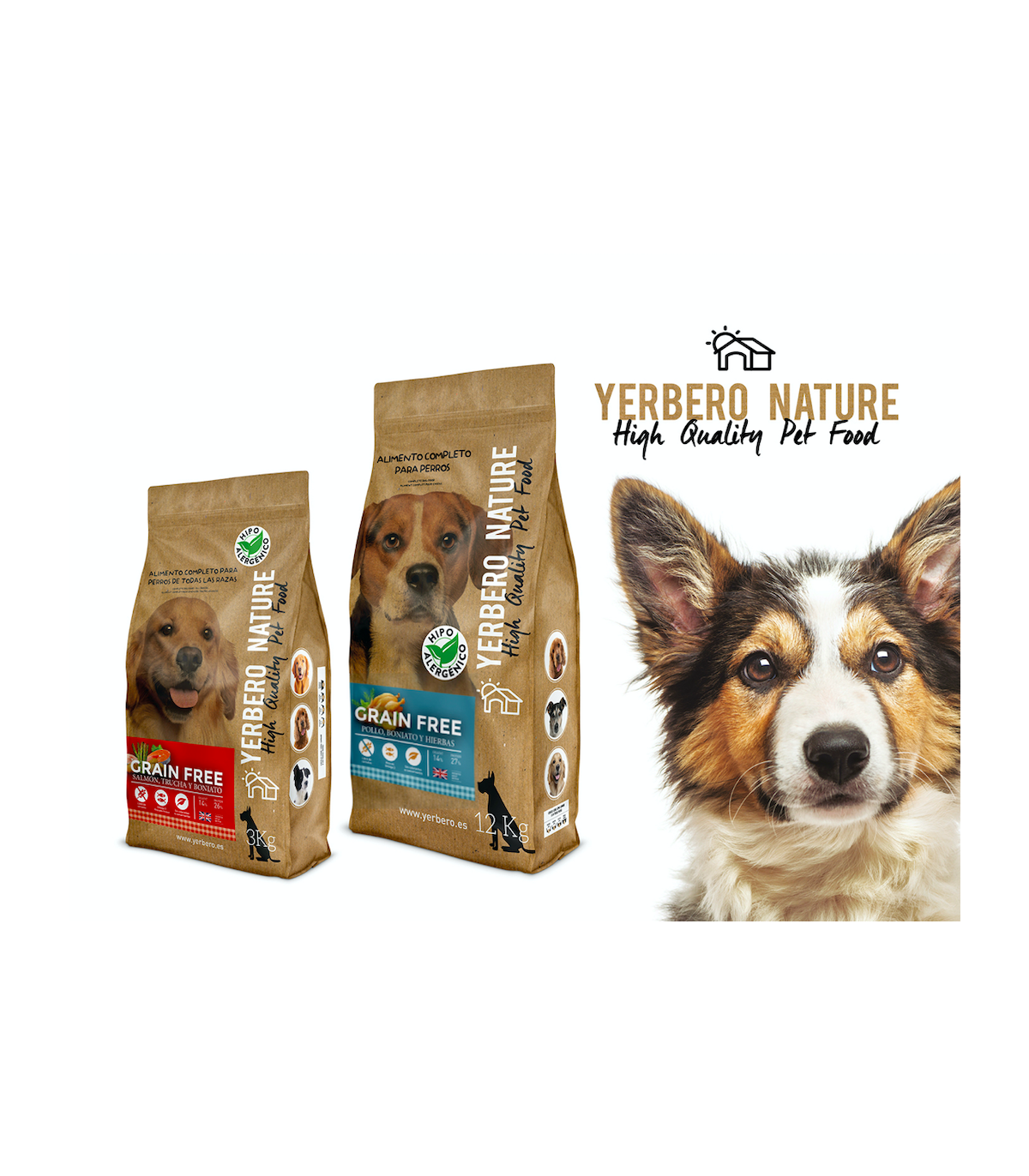 Yerbero NATURE GRAIN FREE GIANT comida para perros grandes SIN cereales