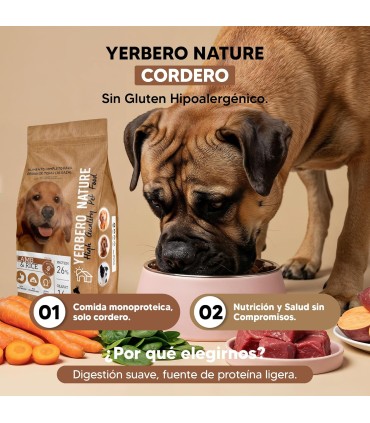 Yerbero Nature Lamb & Rice Comida Premium Hipoalergénico Sin Gluten