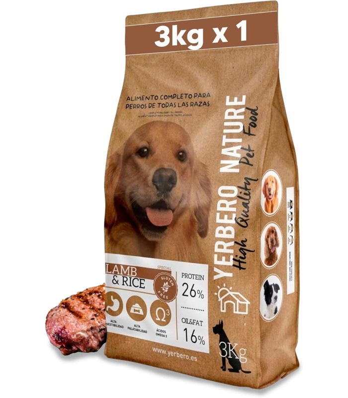 Yerbero Nature Lamb & Rice Comida Premium Hipoalergénico Sin Gluten
