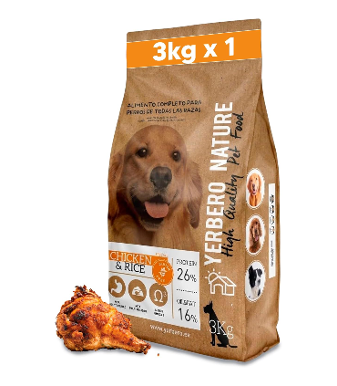 Yerbero Nature Chicken & Rice Comida Premium Hipoalergénico Sin Gluten
