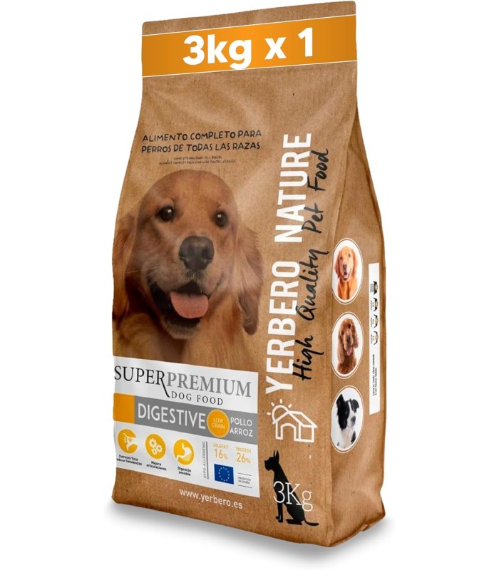 Yerbero Nature Digestive Nueva Formula Low Grain Comida Hipoalergénica