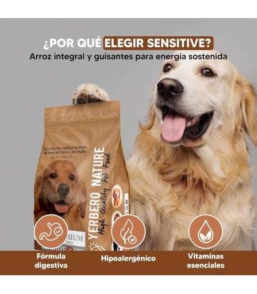 Yerbero Nature Sensitive Nueva Formula Low Grain Comida Hipoalergénica