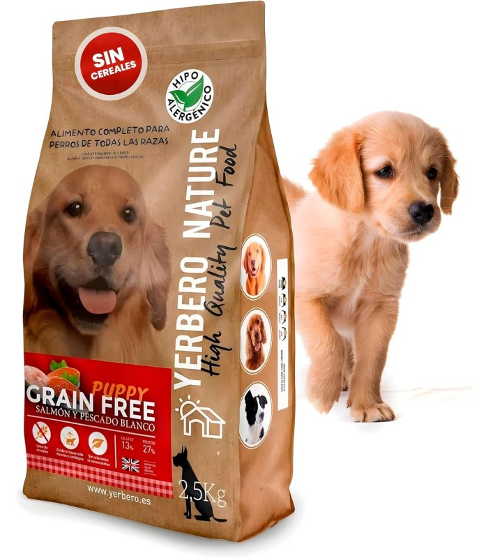 Yerbero Nature Grain Free Puppy Salmon, Comida Sin Cereales Cachorros