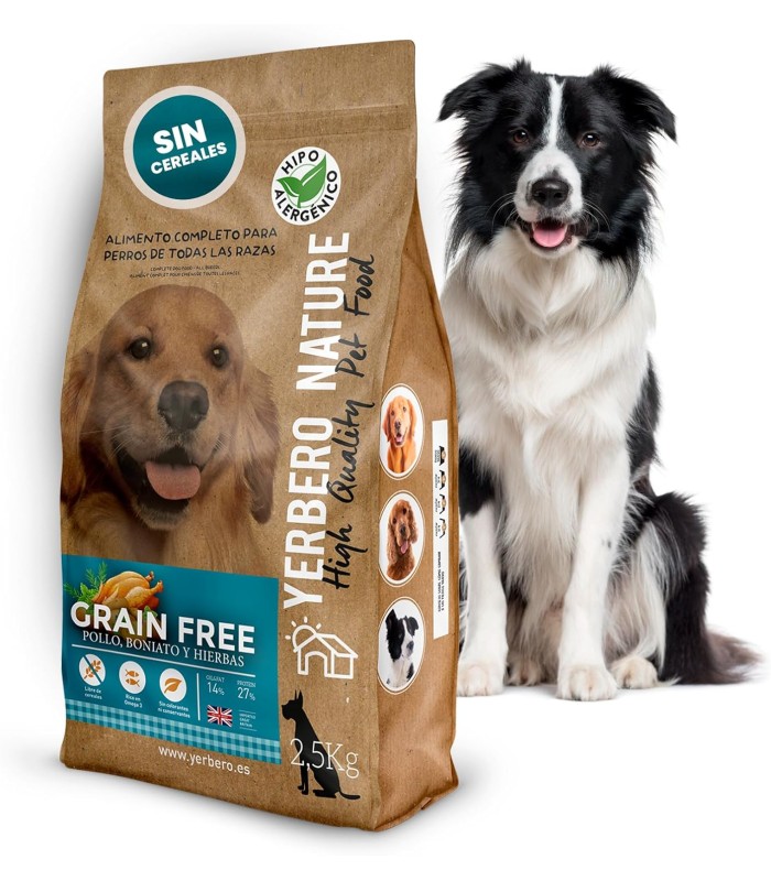 Yerbero Nature Grain Free De Pollo Comida Sin Cereales Para Perros