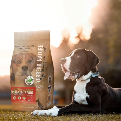 Yerbero Nature Grain Free Giant Salmon Comida Para Perros Grandes Sin Cereales