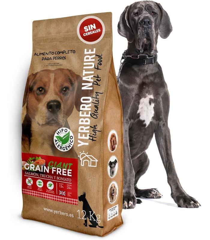 Yerbero Nature Grain Free Giant Salmon Comida Para Perros Grandes Sin Cereales