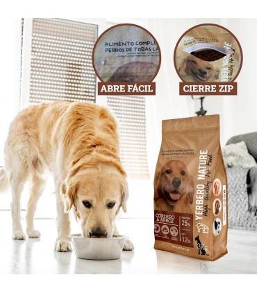 Yerbero Nature Cordero Y Arroz Comida Premium Para Perros
