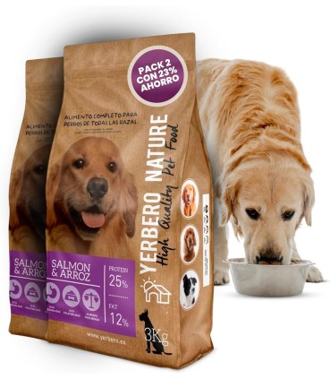 Yerbero Nature Salmón Y Arroz Comida Premium Para Perros