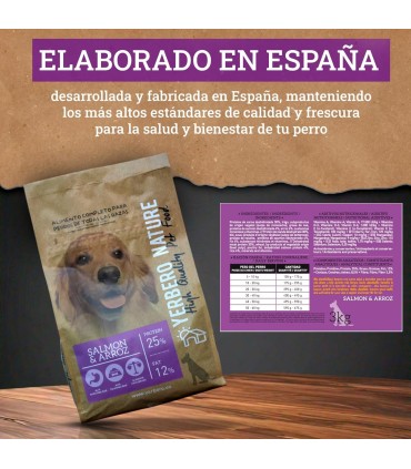 Yerbero Nature Salmón Y Arroz Comida Premium Para Perros