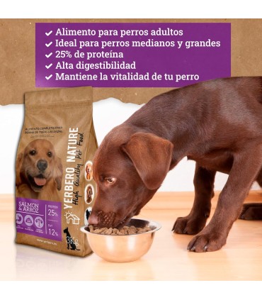 Yerbero Nature Salmón Y Arroz Comida Premium Para Perros