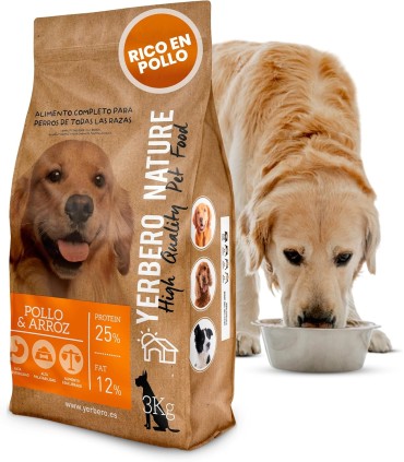 Yerbero Nature Pollo Y Arroz Comida Premium Para Perros