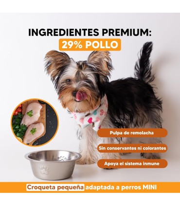 Mini Pollo, Alimento Superpremium Perros De Razas Mini