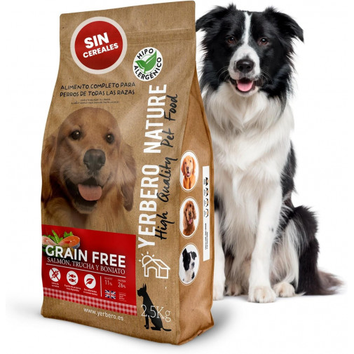 Yerbero Nature GRAIN FREE Salmon, Trucha y Boniato - comida SIN cereales para perros