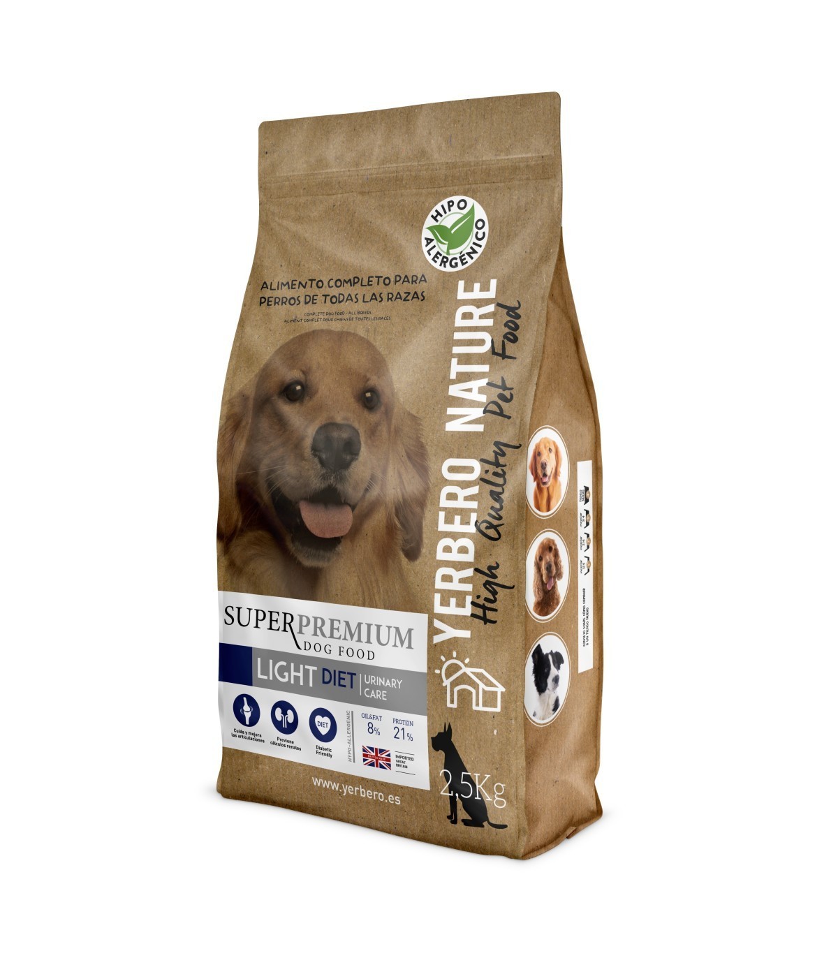 Yerbero NATURE LIGHT DIET comida hipoalergenica para perros