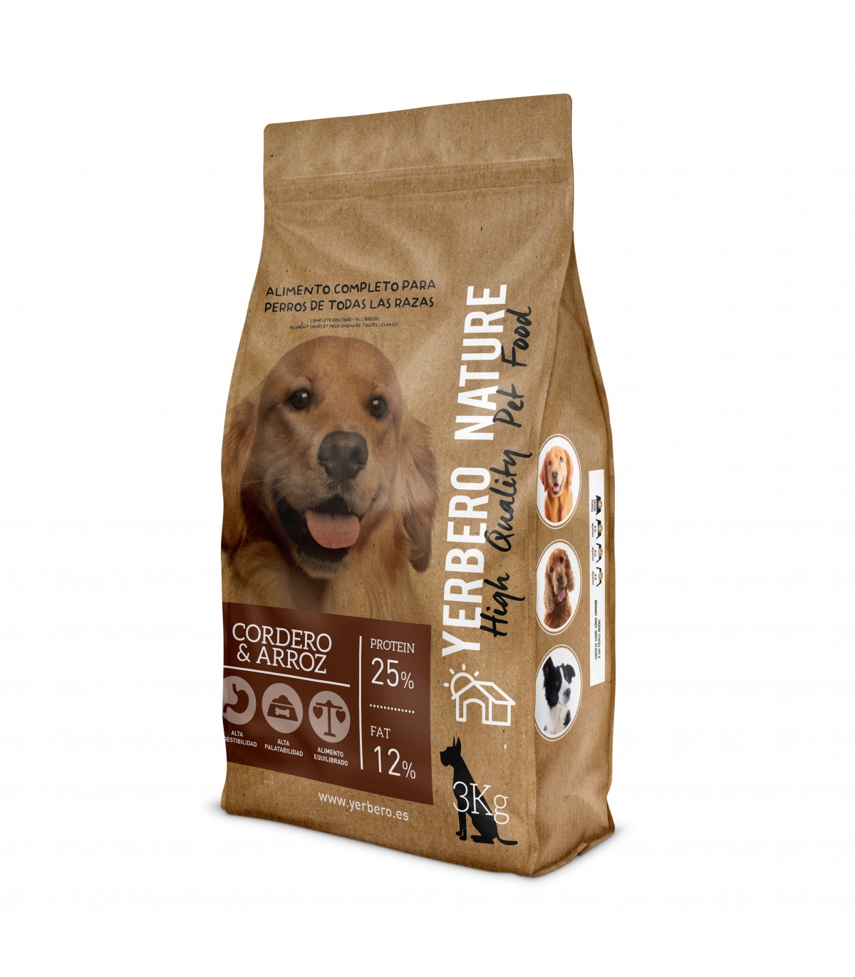 Yerbero Nature YERBERO NATURE CORDERO Y ARROZ COMIDA PREMIUM PARA PERROS